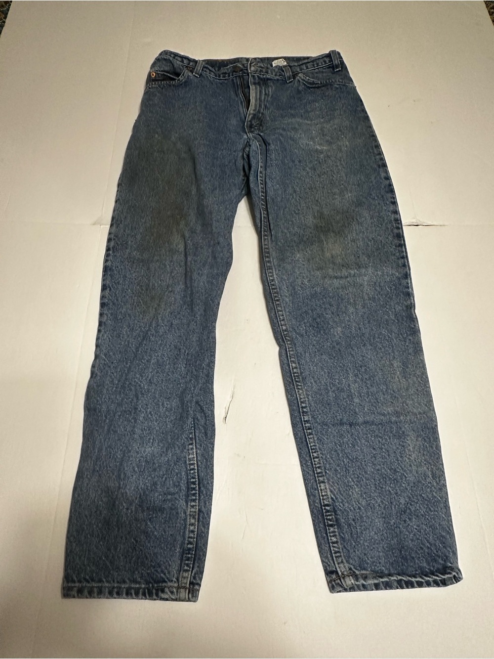 Levi's Men's 550 Orange Tab Relaxed Fit Blue Jeans
